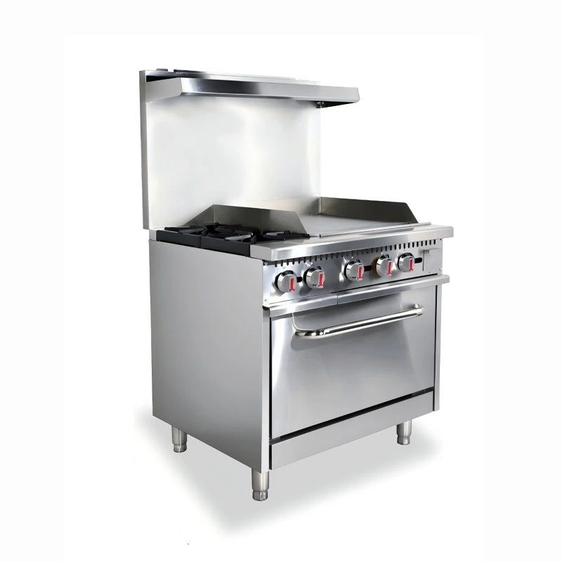 Dual Burner Gas Cooktop with 24-Inch Grill and Oven
