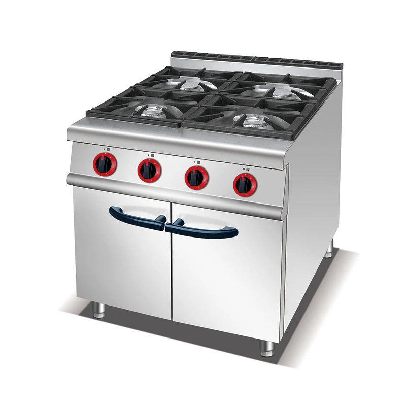 Gas 4-Burner Range with Cabinet
