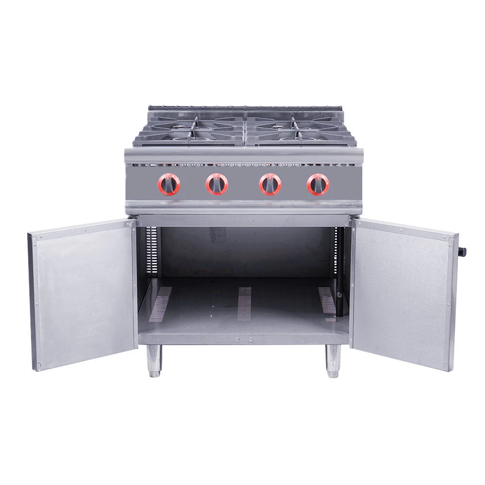 Gas 4-Burner Range with Cabinet