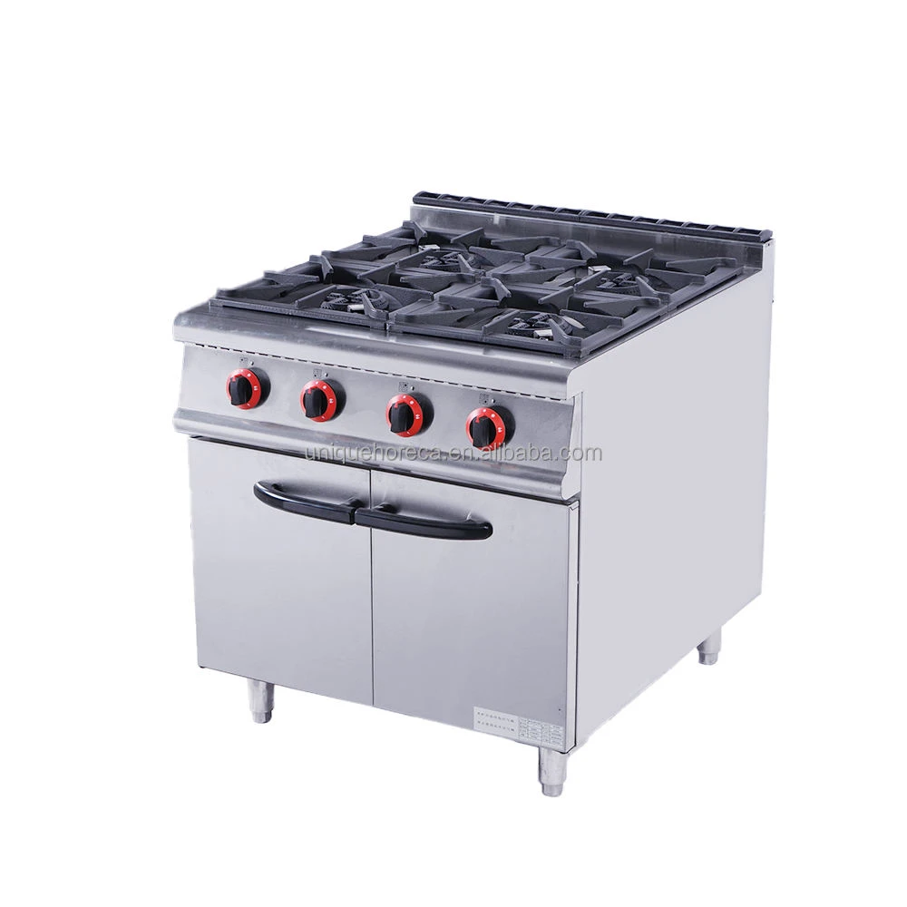 Gas 4-Burner Range with Cabinet