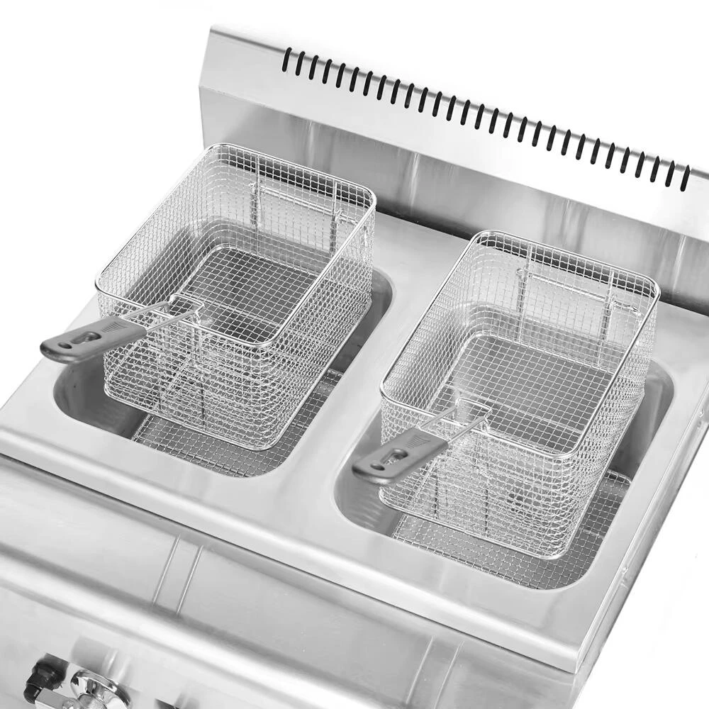 Counter Top 2-Tank 2-Basket Gas Fryer