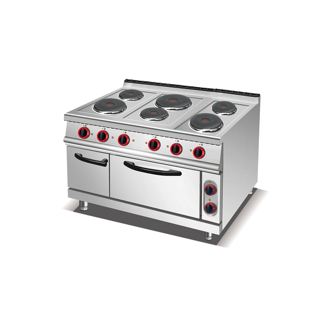 Electric 6-Hot Plate Cooker With Oven