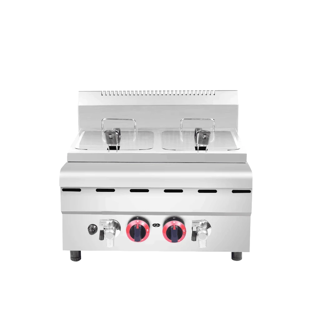Counter Top 2-Tank 2-Basket Gas Fryer