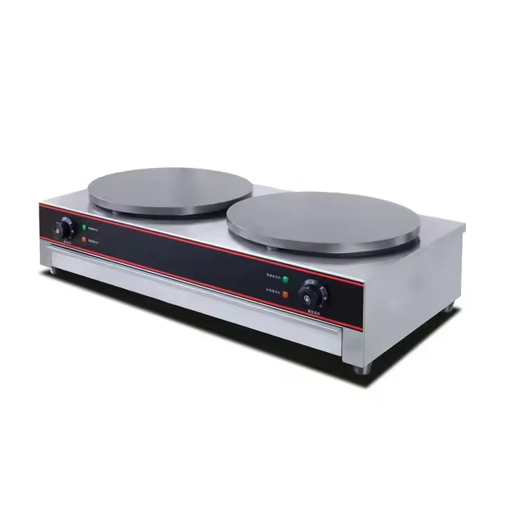 16-inch Commercial Dual-Head Non-Stick Crepe Maker