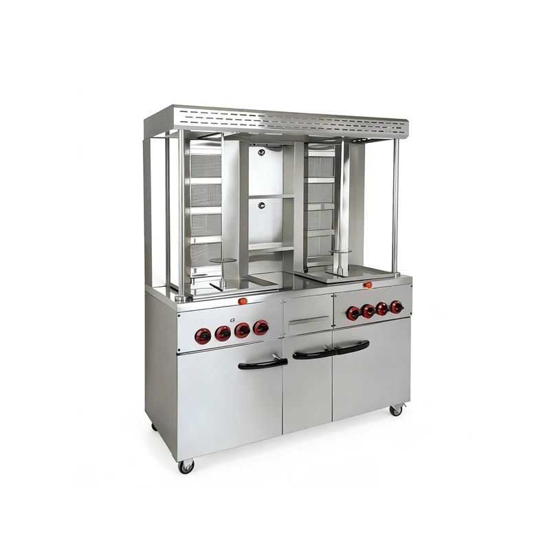 Gas Shawarma Machine with Cabinet