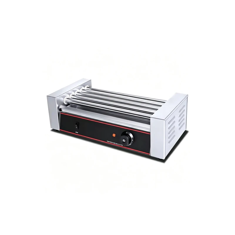 Commercial 5-roller hot dog grill, stainless steel countertop sausage grill