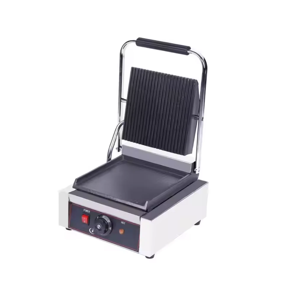 Electric Panini Oven with Top Recess and Flat Bottom