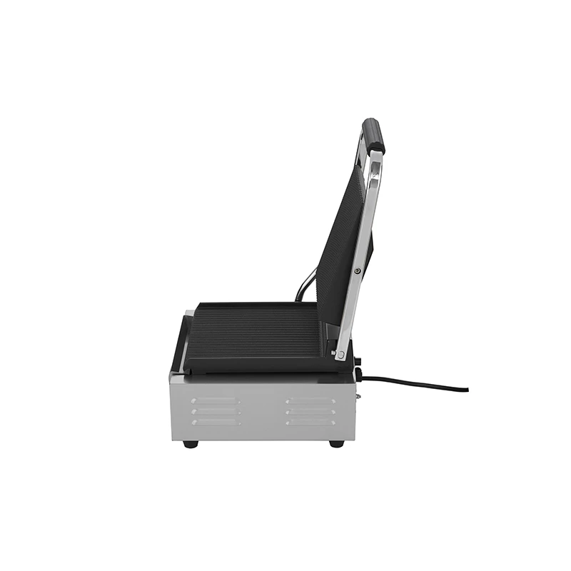 Commercial electric baking pan, stainless steel panini pan with grooved tray, suitable for restauran