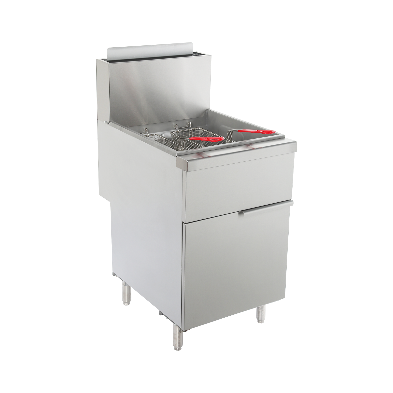 Commercial Gas-Fired 5-Tube Deep Fryer, 150,000 BTU, equipped with a Robertshaw control system