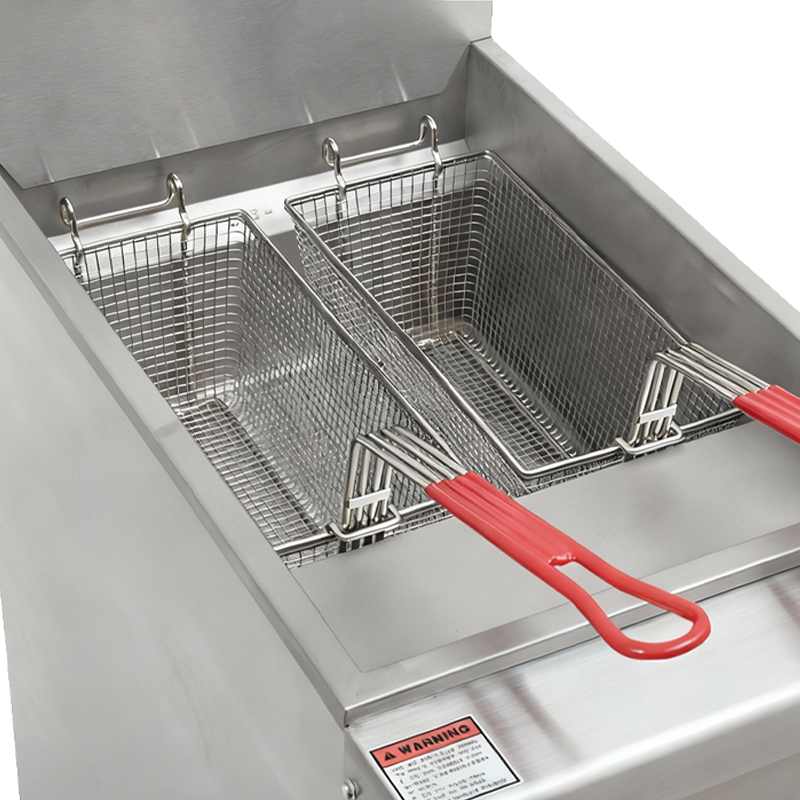 Commercial Gas-Fired 5-Tube Deep Fryer, 150,000 BTU, equipped with a Robertshaw control system
