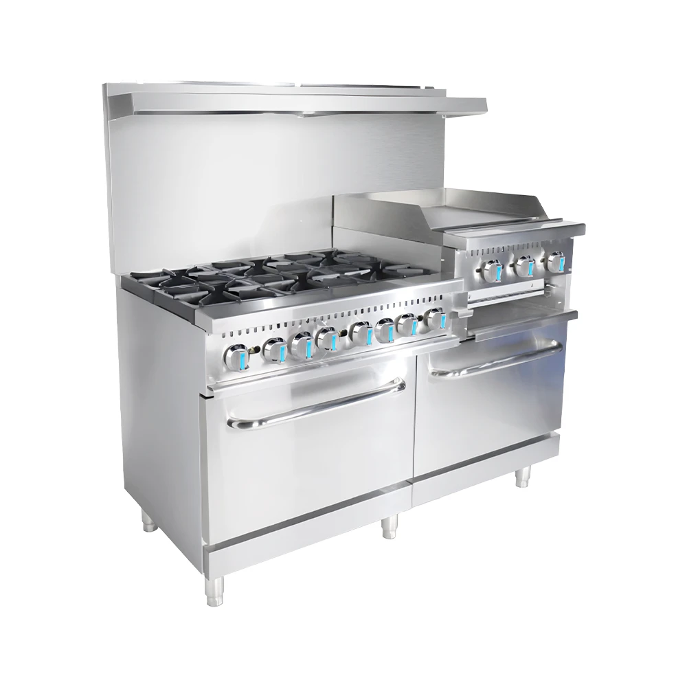 4 Burner Gas Range with 12''Griddle&Oven