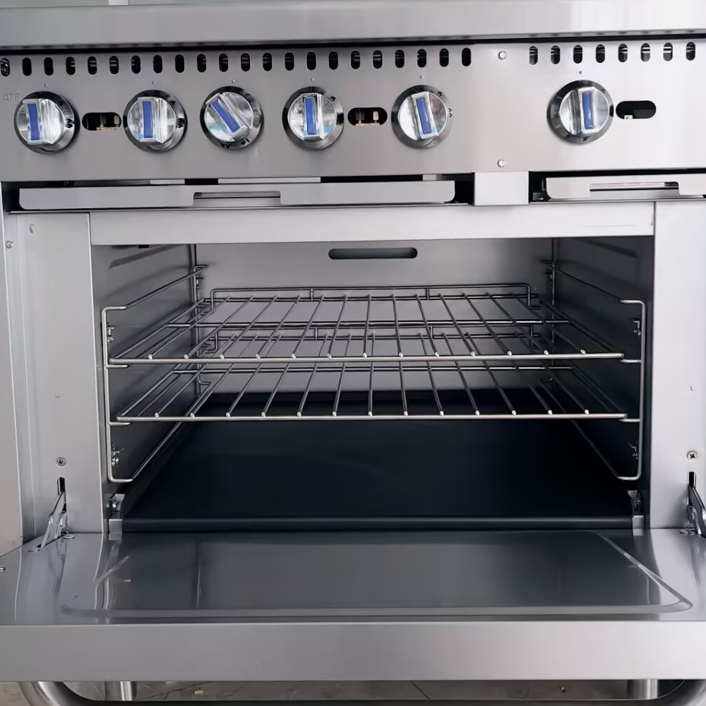 4 Burner Gas Range with 12''Griddle&Oven