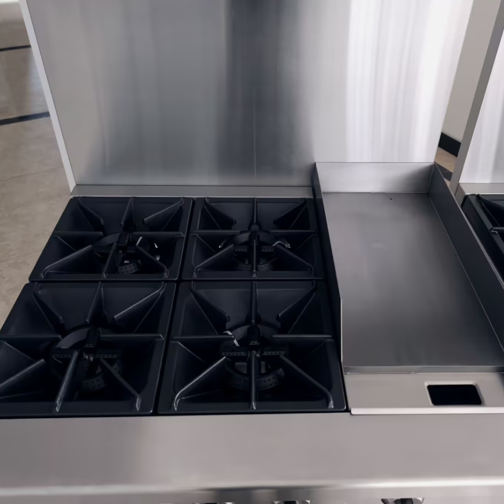 4 Burner Gas Range with 12''Griddle&Oven