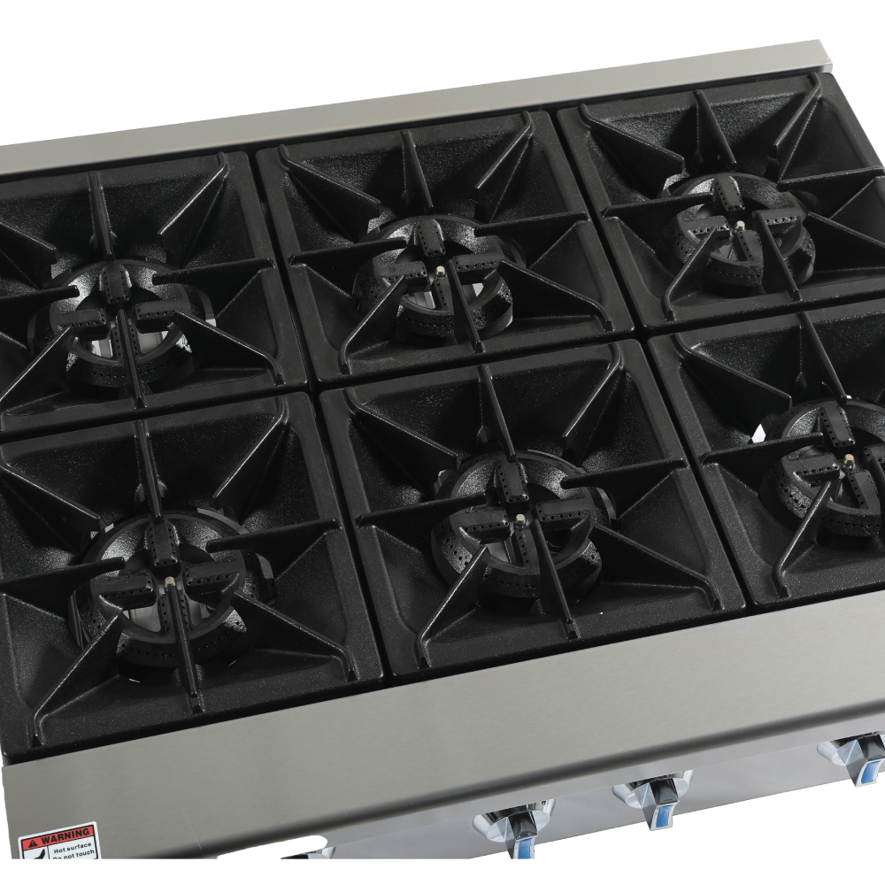 Six-Burner Tabletop Gas Stove