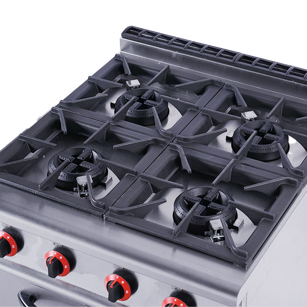 Gas 4-Burner Range with Cabinet