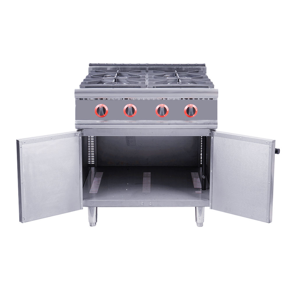 Gas 4-Burner Range with Cabinet