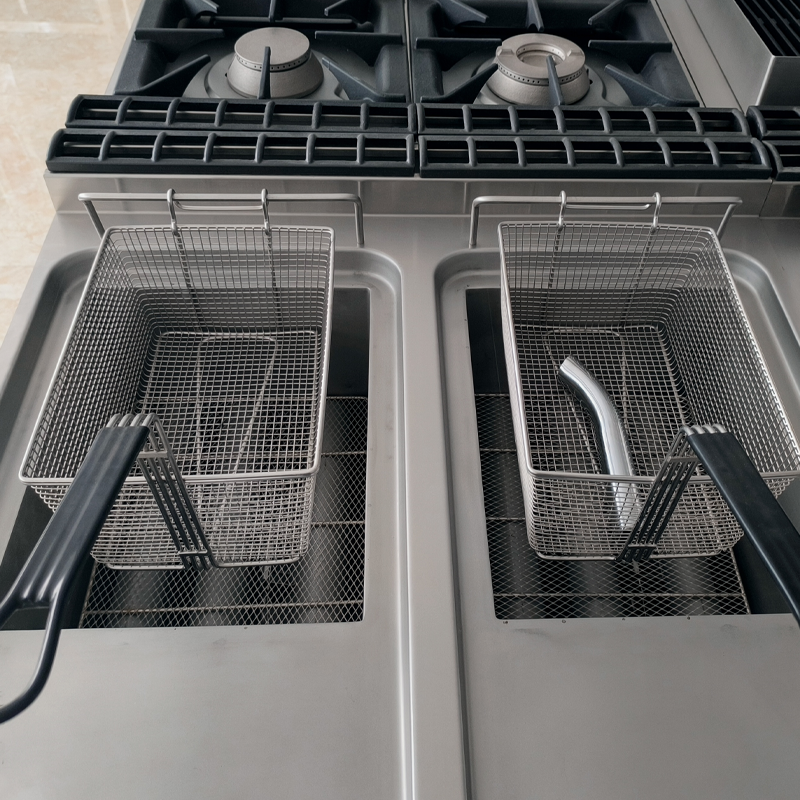 Gas 2-Tank Fryer with Cabinet-20L*2