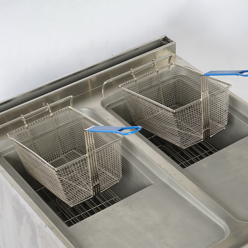 Electric 2-Tank Fryer with Cabinet